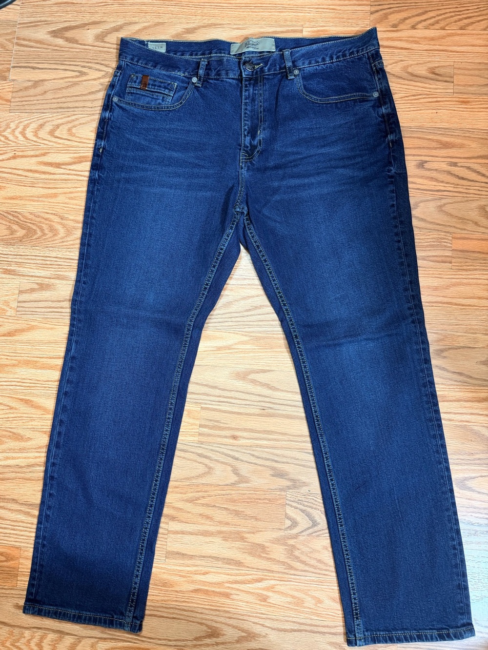 Original Penguin Men Slim Fit Stretch Jeans Blue Denim Dark Wash 36x30 fits 37W